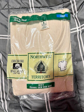 Northwest Territory Men's Thermal Crew Neck Shirt Cream Large
